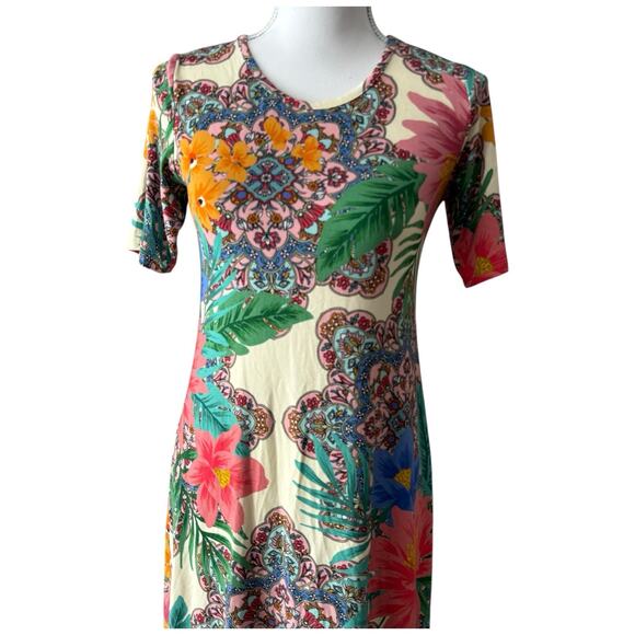 Johnny Was Victoria Swing Knee Length Floral Dress Size XS - Picture 3 of 11